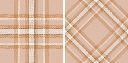 Beige plaid pattern backgrounds offer a classic, versatile design. Ideal for textiles, fashion, backdrops, or branding projects. Evokes tradition and comfort.のイラスト素材
