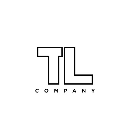 Trendy letter T and L, TL logo design template. Minimal monogram initial based logotype for company identity.のイラスト素材