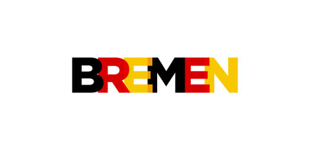 Bremen Deutschland, modern and creative vector illustration design featuring the city of Germany for travel banners, posters, web, and postcards.のイラスト素材