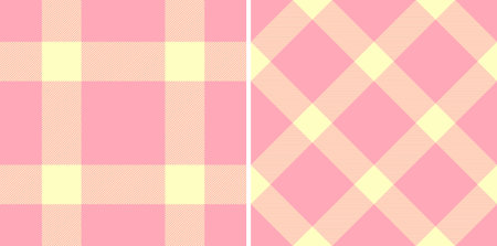 Texture vector check of textile plaid fabric with a tartan pattern background seamless. Set in light colors for wide grid paper.のイラスト素材