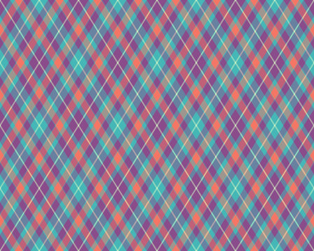 Argyle seamless pattern of geometric rhombus. Harlequin check wallpaper design. Vector classic diamond shaped textile material for web background, print fabric clothing, sweater, wrapping paper, gift card, invitation.のイラスト素材