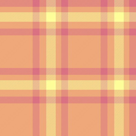 Warmtoned plaid pattern with intersecting lines creating a classic tartan design. Ideal for backgrounds, textiles, or a touch of vintage style. Soft, inviting hues.のイラスト素材