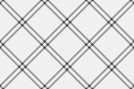 Track fabric textile texture, twill tartan check vector. Decorating pattern plaid background seamless in white and gray colors palette.のイラスト素材