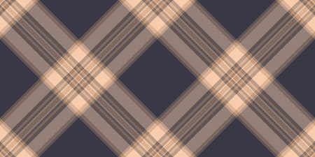 Back to school plaid seamless background, fall textile vector tartan. Room fabric pattern texture check in orange and dark colors palette.のイラスト素材