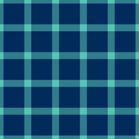Classic plaid pattern in cool blue and teal tones. Versatile design for textiles, backgrounds, and graphic design. Evokes tradition, style, and seamless texture.のイラスト素材