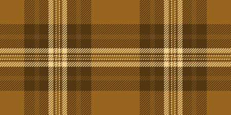 Rug pattern background tartan, flow vector textile texture. Rag plaid check fabric seamless in orange and amber colors palette.のイラスト素材