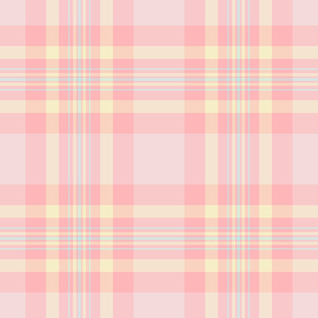 Decorative tartan plaid texture, panel background pattern textile. Tie vector fabric seamless check in light and white colors palette.のイラスト素材