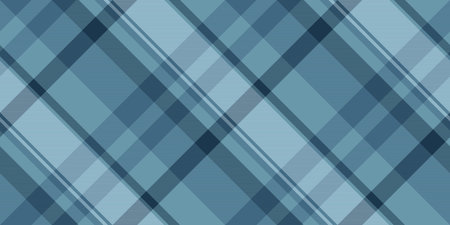 Elegant textile pattern with blue plaid design. A classic, versatile background for graphic design, web projects, or textile printing. Calm, structured, timeless.のイラスト素材