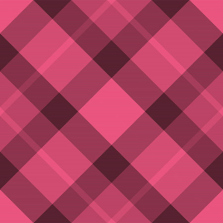 Illustration background tartan pattern, popular textile fabric check. Website plaid seamless vector texture in red and dark colors palette.のイラスト素材