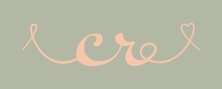 CR initial wedding monogram calligraphy vector illustration. Hand drawn lettering c and r love logo design for valentines day poster, greeting card, photo album, banner print or tattoo.のイラスト素材