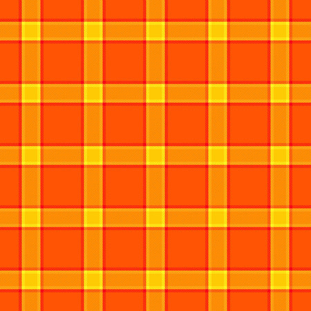 Yellow fabric seamless check, merry christmas plaid vector pattern. Website texture tartan background textile in bright and yellow colors palette.のイラスト素材