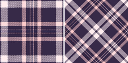 Pattern plaid vector of check textile texture with a background tartan seamless fabric. Set in novelty colors. Tablecloth design ideas.のイラスト素材