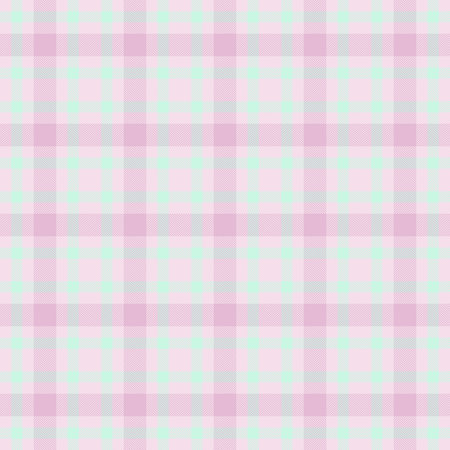 Pastel plaid pattern in pinks and greens. Soft, calming, versatile for backgrounds, textiles, and design projects. A simple, timeless aesthetic.のイラスト素材