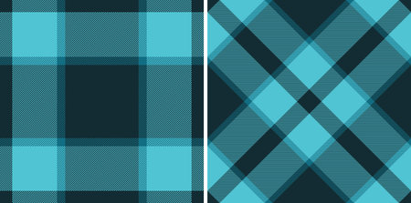 Textile check vector of texture fabric pattern with a plaid seamless tartan background. Set in space colors. Stylish outfits for the family.のイラスト素材