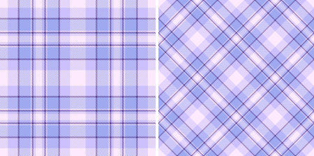 Check background seamless of textile vector fabric with a plaid tartan pattern texture. Set in sky colors. Latest trends in modern everyday fashion prints.のイラスト素材
