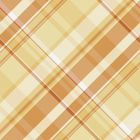 Classic plaid pattern in warm, inviting tones of gold and orange. Creates a sense of comfort, perfect for backgrounds, textiles, or design projects needing subtle texture.のイラスト素材
