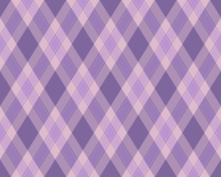 Argyle seamless pattern of geometric rhombus. Harlequin check wallpaper design. Vector classic diamond shaped textile material for web background, print fabric clothing, sweater, wrapping paper, gift card, invitation.のイラスト素材