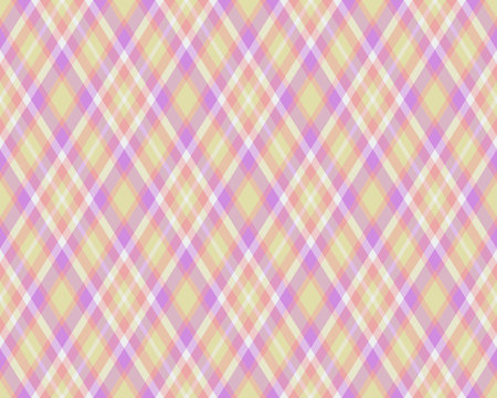 Argyle seamless pattern of geometric rhombus. Harlequin check wallpaper design. Vector classic diamond shaped textile material for web background, print fabric clothing, sweater, wrapping paper, gift card, invitation.のイラスト素材