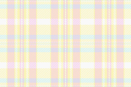 Pastel plaid pattern, a cheerful textile design. Ideal for spring themes, baby clothing, or playful backgrounds, conveying warmth and a lighthearted, cozy feeling.のイラスト素材