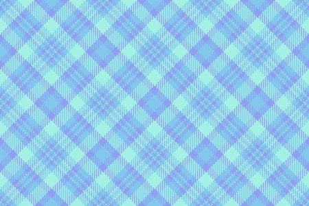 Soft, pastel plaid pattern in cool blue and teal hues. Ideal for backgrounds, textiles, and design projects needing a calming, classic touch. Versatile, elegant texture.のイラスト素材