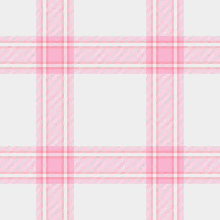 Silk tartan texture vector, quiet seamless plaid pattern. Customize fabric textile check background in white and light colors palette.のイラスト素材