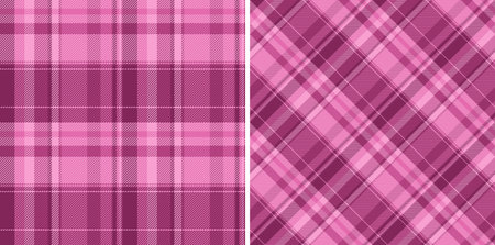 Background fabric vector of tartan check plaid with a texture seamless pattern textile. Set in happy colors. Easter fashion ideas for a stylish celebration.のイラスト素材