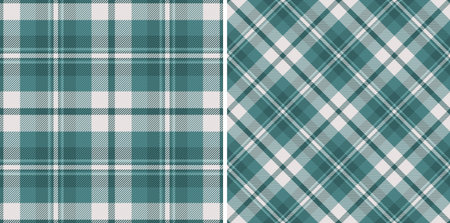 Textile plaid vector of pattern texture seamless with a tartan check fabric background. Set in cold colors. Geometric unique identity design.のイラスト素材