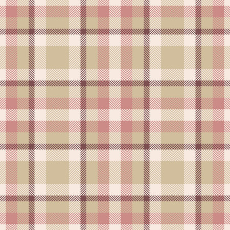 Infant background seamless vector, customer plaid textile fabric. Paisley texture tartan pattern check in light and red colors palette.のイラスト素材