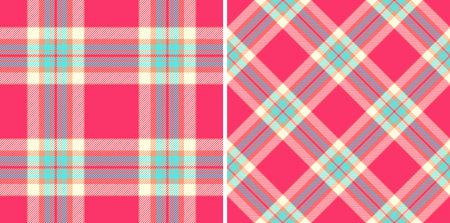 Background texture seamless of pattern fabric check with a plaid vector tartan textile. Set in rainbow colors of new year celebration ideas.のイラスト素材