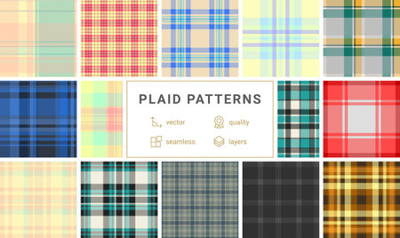 Cozy winter plaid bundle created for apparel and home textiles. The pack supports shirts, jackets,...