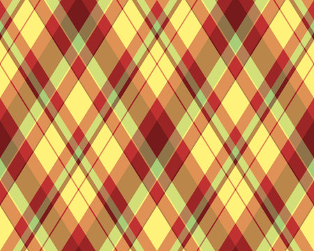 Argyle seamless pattern of geometric rhombus. Harlequin check wallpaper design. Vector classic...
