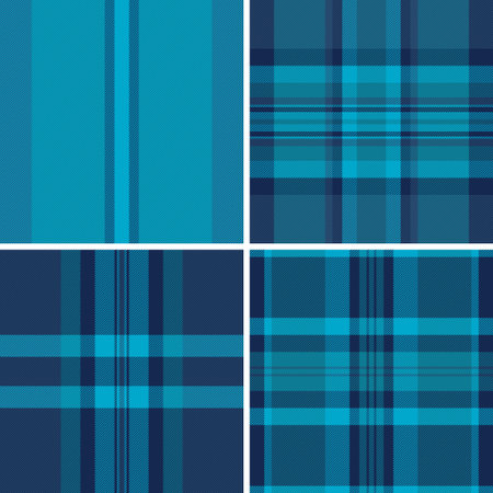 Plaid pattern set created for home warmth and family gatherings. Vector designs enhance blankets,...