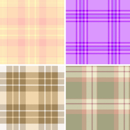Christmas plaid pack designed for licensing projects. Market ready tartan styles suit seasonal products. Vector files stay flexible.のイラスト素材