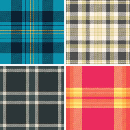 Plaid bundle perfect for contemporary digital backgrounds and wallpapers. Vector designs enhance phone screens, desktops, apps, websites, and social media.のイラスト素材
