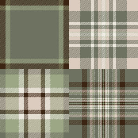 Festive plaid bundle created for event materials. Ideal for Christmas markets, fairs, and celebrations. Vector format ensures consistency.のイラスト素材