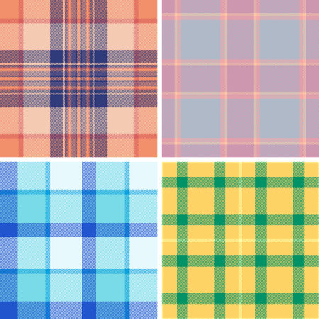 Christmas plaid pattern set optimized for posters. Strong tartan rhythm attracts attention in...