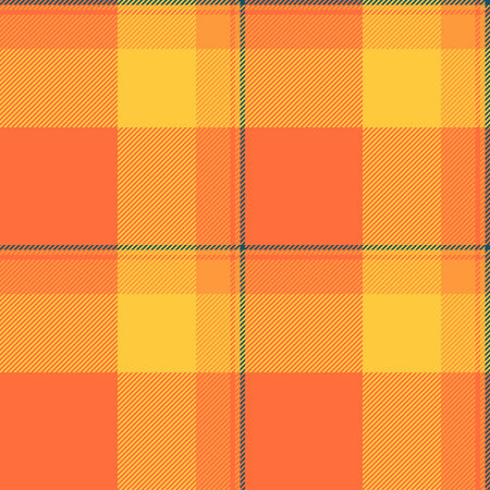 Classic orange, yellow and teal plaid pattern. A versatile, repeating tartan design ideal for...