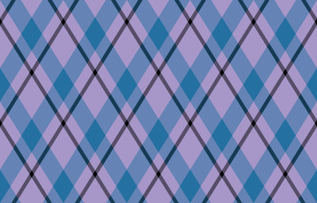 Argyle seamless pattern of geometric rhombus. Harlequin check wallpaper design. Vector classic...