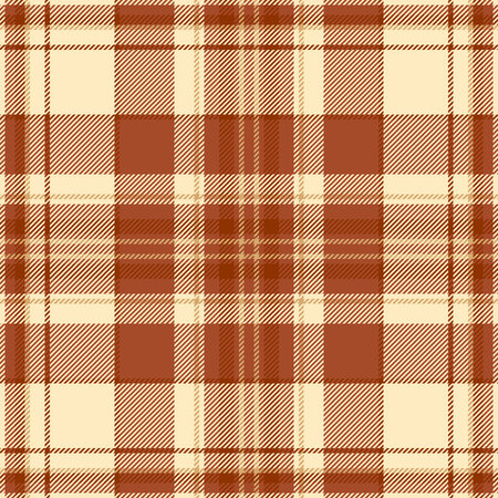Horizontal vector texture pattern, collage tartan plaid check. Man fabric textile background seamless in orange and light colors palette.のイラスト素材