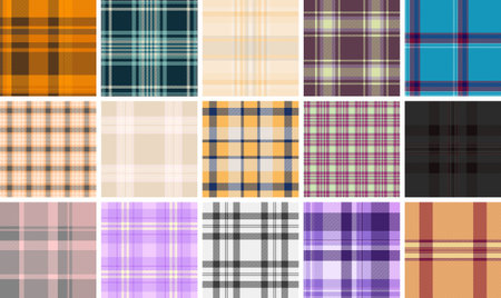 Seamless plaid pattern pack ideal for versatile creative projects. Perfect for apparel, home decor,...