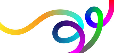 abstract rainbow background with some smooth lines in it, vector illustrationのイラスト素材