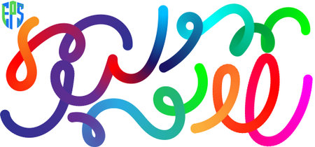 Modern Dynamic Wavy Design Banners for Celebration and Ads Background.のイラスト素材