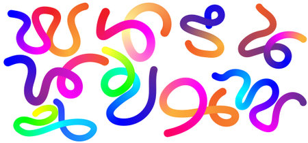 Transparent PNG available Vibrant Summer Abstract Poster Background Set with Wavy Lines.EpS10のイラスト素材