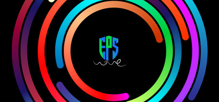 Abstract Background with Color Line Shapes. Geometric Pattern with Squiggle Gradient Elements stock illustrationのイラスト素材