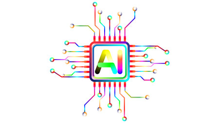 Embrace future tech innovation with vibrant AI circuit board design for cutting edge technology...