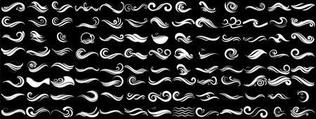 Ocean wave  set With PNGのイラスト素材