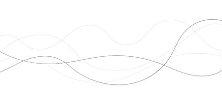 Technology abstract lines on white background. Undulate Grey Wave Swirl, frequency sound wave,...