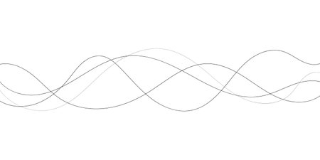 Technology abstract lines on white background. Undulate Grey Wave Swirl, frequency sound wave,...