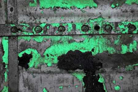 Background in toxic style on a metal surfaceの写真素材