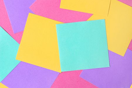 Background from multi colored blank notes 